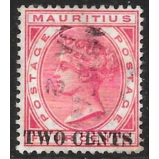 1891 Surcharged "TWO CENTS" Fine Used C2
