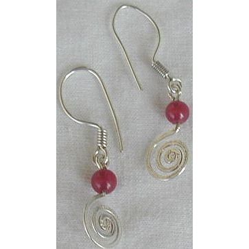 Silver Greek earrings A