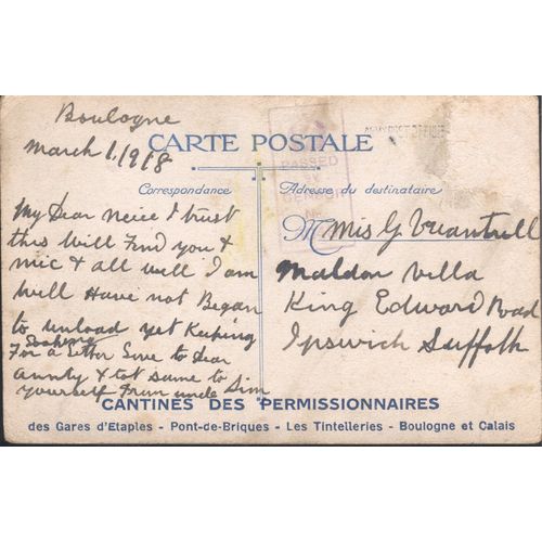 Antique France PC 1918 - Toffre - decorated soldier
