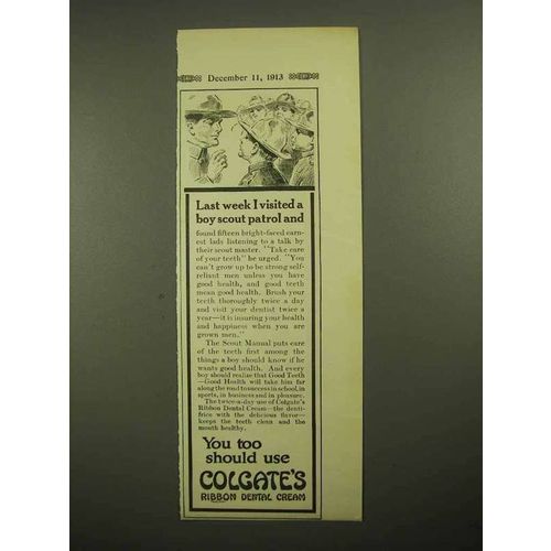 1913 Colgate's Ribbon Dental Cream Toothpaste Ad
