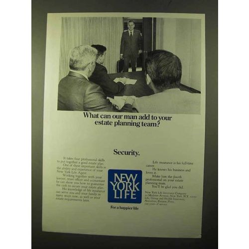 1970 New York Life Ad - Add to Estate Planning Team