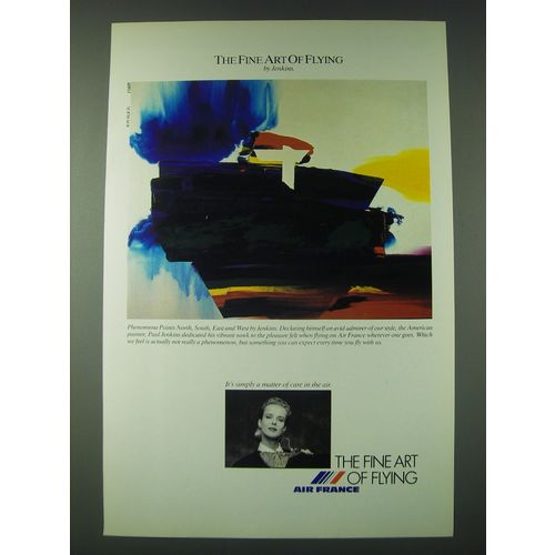 1989 Air France Ad - art by Jenkins - The Fine art of Flying