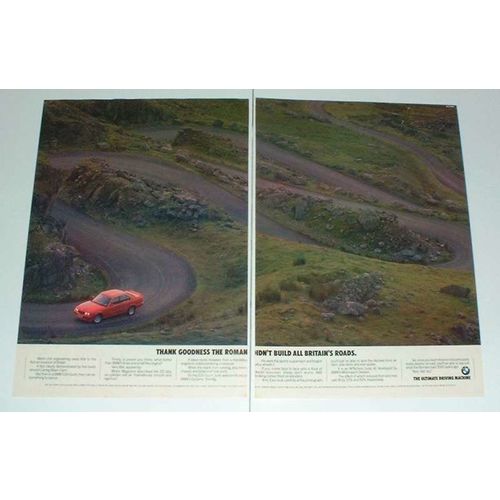 1989 BMW 535i Car Ad - Romans Didn't Build All Roads
