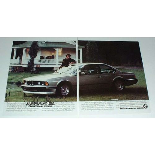 1989 BMW 645CSi Car Ad - Last Twice As Long