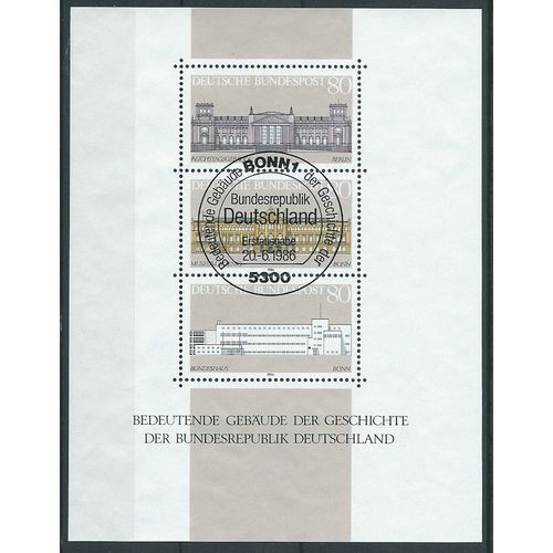 GER 1986 GOVERNMENT BUILDINGS' M/S FINE USED (EBID50-474XL)