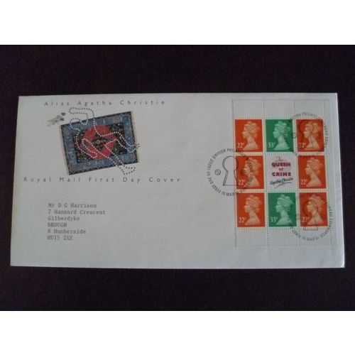 1991 GB Agatha Christie Prestige First Day Cover Special Edinburgh stamps FDI