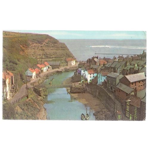 STAITHES, Yorkshire .. vintage used postcard 1971 postmark =
