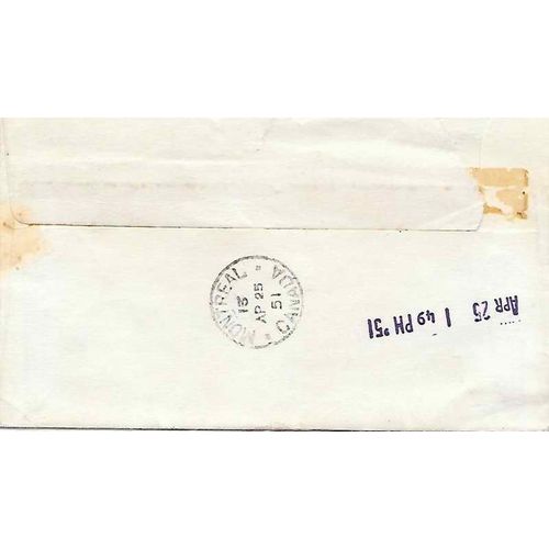 Canada Special Delivery Air Mail Combo 1951 #CE4 Kelowna BC to Montreal Quebec