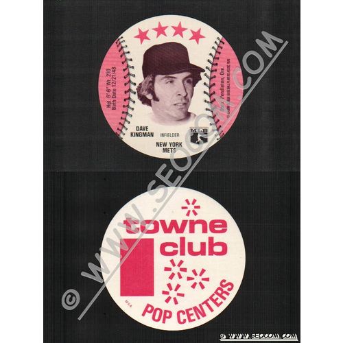 Sport Baseball Discs Name: Kingman, Dave Infielder New York Mets~772