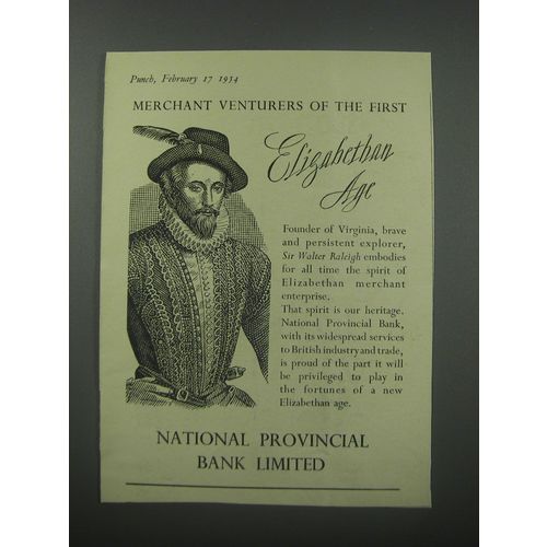 1954 National Provincial Bank Limited Ad - Merchant Venturers
