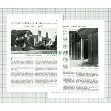 (5029) Pashley Manor Sussex - 1930 Article
