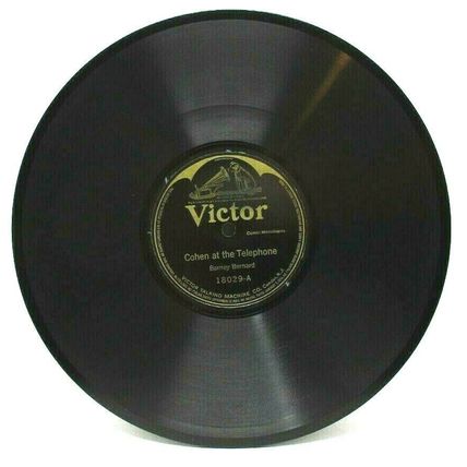 Barney Bernard / Cohen Railroad Bat Wings 78 rpm 1916 Comedy WWI Era (P7A)