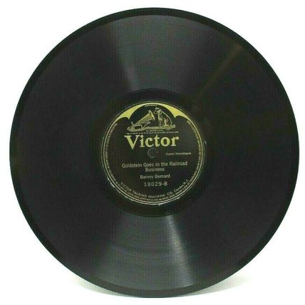 Barney Bernard / Cohen Railroad Bat Wings 78 rpm 1916 Comedy WWI Era (P7A)