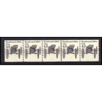2124 4.9c Buckboard Very Fine MNH Dry Gum PNC 4/5 X0262
