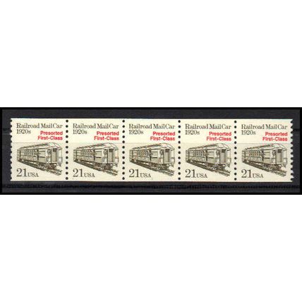 2265 21c Mail Car Very Fine MNH Dry Gum PNC 1/5 X1205