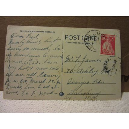 PLAZA COLON & COLUMBUS MONUMENT, SAN JUAN, PUERTO RICO used postcard 1930 pm #