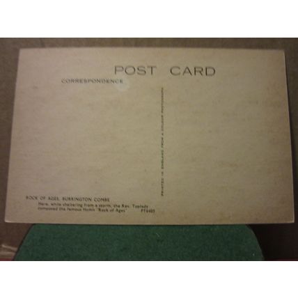 ROCK OF AGES, BURRINGTON COMBE, Somerset vintage unused postcard PT6405 =
