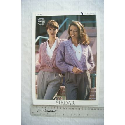 Vintage: Sirdar 9655 cardigan, mohair, 76-112 cm, 30-44 inch