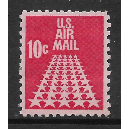 USA 1968 AIR 10c RED FIFTY STARS SG A1318 M MINT#