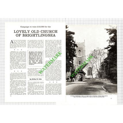 All Saints Church Brightlingsea Essex - 1971 Article