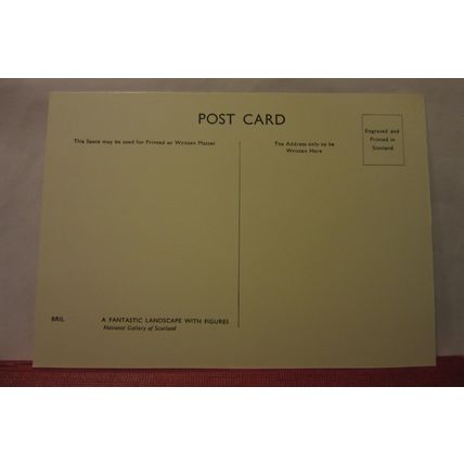 A FANTASTIC LANDSCAPE by Bril unused postcard National Gallery Scotland /
