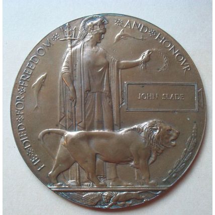 Death Plaque John Slade 4 Possibles 1 Lancashire Landings 6 VCs before Breakfast