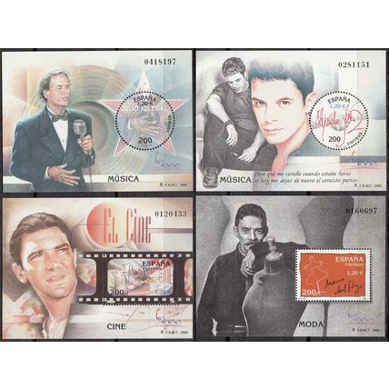 España 2000 Michel Bloc Feuillet 86 - 96 Neuf ** Cote (2008) 30.80 € Célébrités