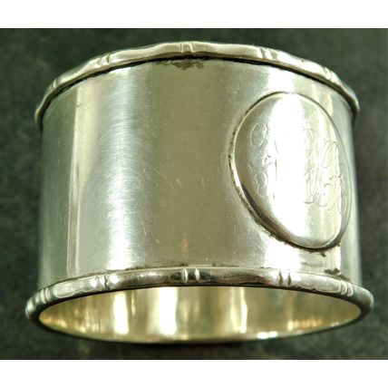 Antique Tuck Chang Chinese Hallmarked Solid Silver Serviette Napkin Ring