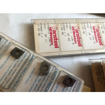 LOT 50 FANSTEEL VR/WESSON CM585-2 CHG A ,VR52,GP-22,26940-1-1 CARBIDE INSERTS,HC