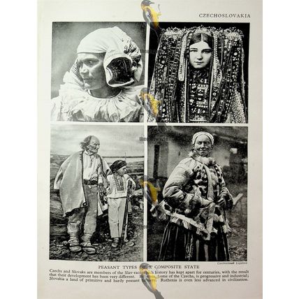 Czechs & Slovaks (Czech Social History On Back), Book Illustration, c1920