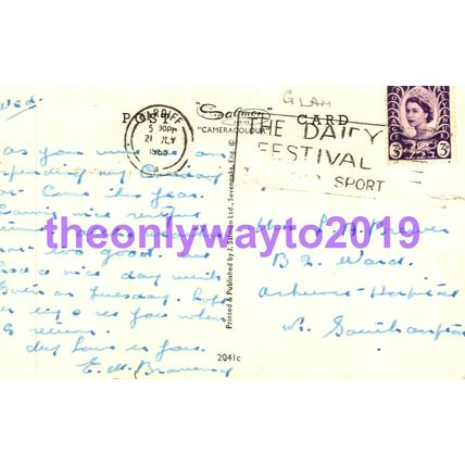 Llandaff Cathedral, Glamorgan, Salmon Postcard 1965