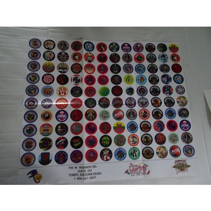 Milk Cap - Power Slammer Caps, Jurassic Dyno Promo Poster 1992