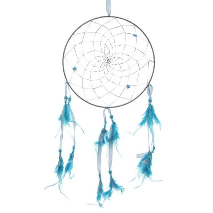 Beautiful Feathered Dream Catchers with Star Beads Pink Blue Purple Dreamcatcher