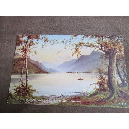 Valentines Postcard - Luss Straits Loch Lomond - Artist Thompson / A1582