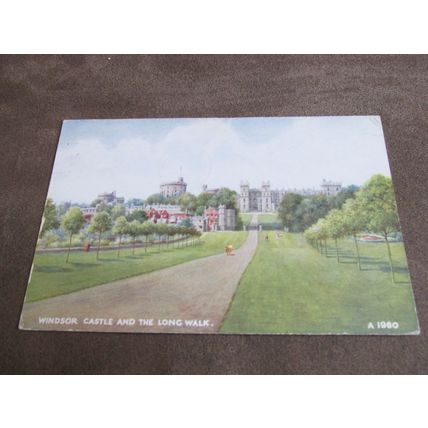 Valentines Postcard - Windsor Castle & Long Walk - A1980 Artist B.F.C Parr