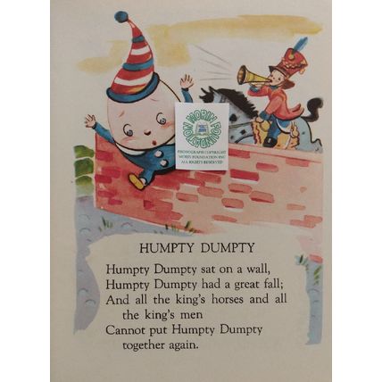 1957 MOTHER GOOSE ILLUSTRATED by ESTHER FRIEND A RAND McNALLY ELF PICTURE BOOK