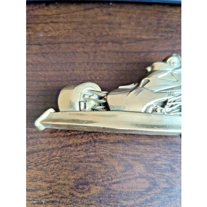 Vintage Solid Brass Motor Racing Belt Buckle 1979 Baron Buckle 6133 Used