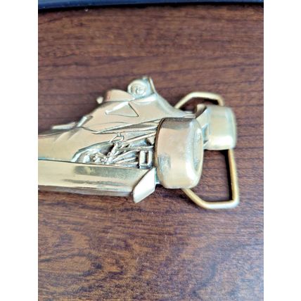 Vintage Solid Brass Motor Racing Belt Buckle 1979 Baron Buckle 6133 Used
