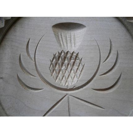 Wooden Carved Scottish Thistle Shortbread Mould