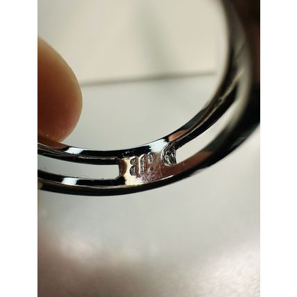 Ring Bomb Party Sz6 RBP Halo W/ Brilliant Blue Center Split Rhodium Pl Band