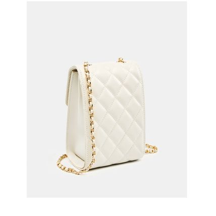 Genuine Leather Women Handbag Retro Tote Bag White