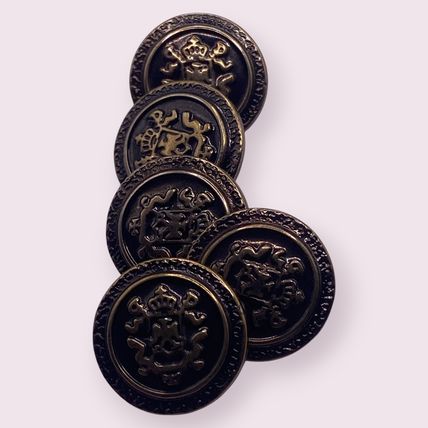 Bronze Coat Of Arms Shank Buttons 15mm Vintage Cardigans Coats Jackets Plastic