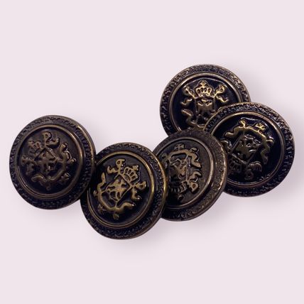 Bronze Coat Of Arms Shank Buttons 15mm Vintage Cardigans Coats Jackets Plastic