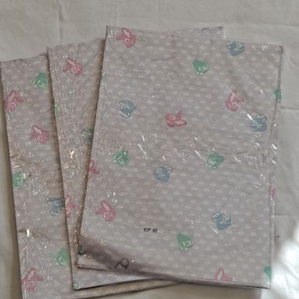 Vintage Lot 3 New American Greetings BABY Shower WRAPPING PAPER Gift Wrap