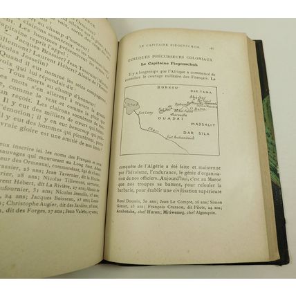 Antique Signed Rene Bazin Leather French Text Book La Douce France 1924 Illustd
