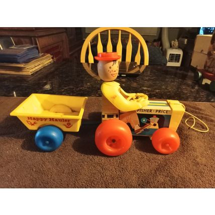 Old Vintage Original Fisher Price Happy Hauler # 732 10 1/2" Long 1968