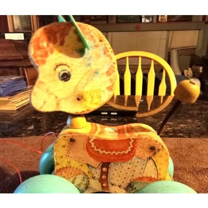 Old Vintage Original Fisher Price Patch Pony # 616 8 3/4" Tall 1963