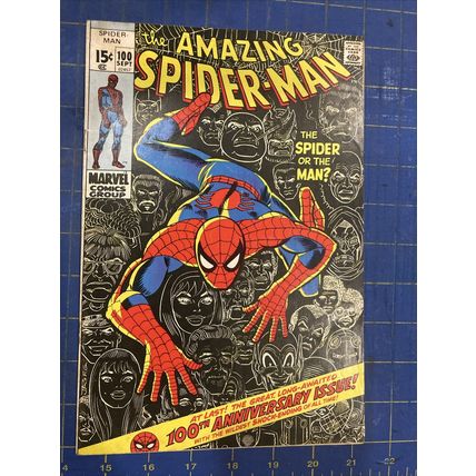 Original The Amazing Spiderman Comic Issue 100! Marvel FN