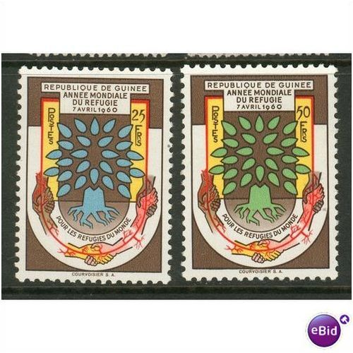 Guinea Stamps 1960 - SG 241/242 - World Refugee Year MNH Set