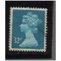 1988 GB 32P GREENISH BLUE F/U SG X983